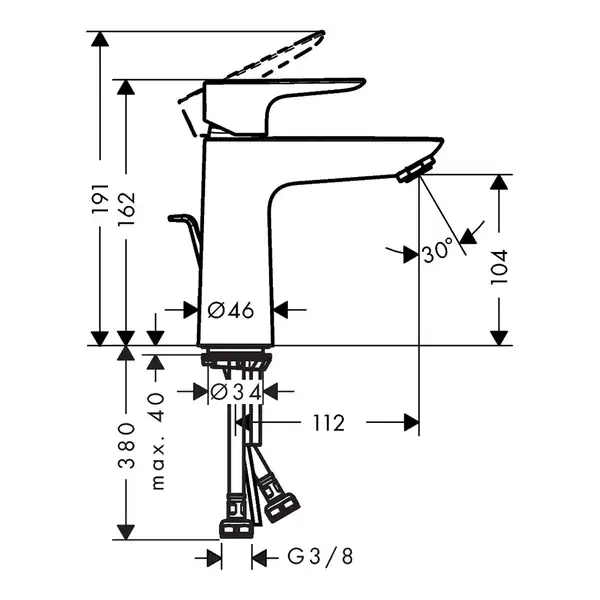 Набор смесителей для душа 3-в-1 Hansgrohe Talis E/Crometta (цвет - хром) (71760112) фото 6 Aquada.com.ua