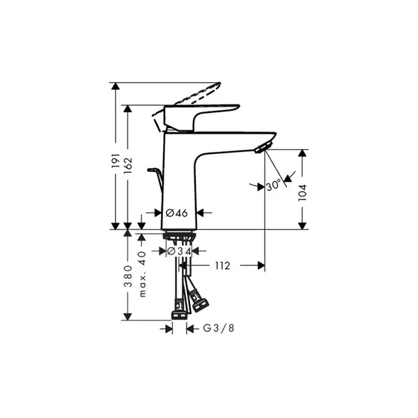Набор смесителей для душа 3-в-1 Hansgrohe Talis E (цвет - хром) (71762773) фото 2 Aquada.com.ua