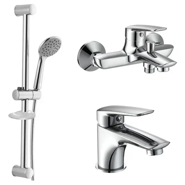 IMPRESE PRAHA new набор для ванны (05030 new + 10030 new + штанга R670SD) (0510030670) фото 1 Aquada.com.ua