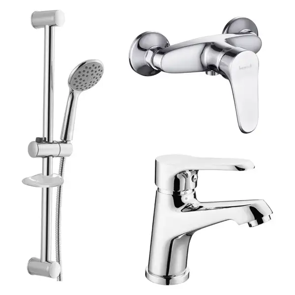 Набор смесителей для душа 3-в1 Imprese Witow (цвет - хром) (0515080670) фото 1 Aquada.com.ua