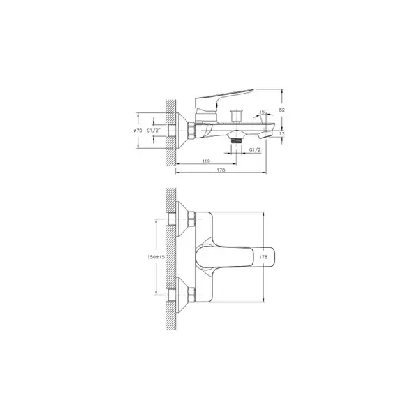 Набор смесителей для ванны/кухни 4-в-1 Imprese (цвет - хром) (kit30094) фото 2 Aquada.com.ua