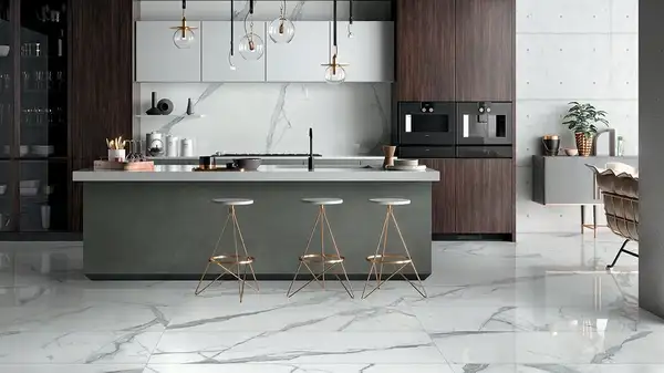 Керамогранит Mirage Cosmopolitan Statuario Extra 120 х 278 см (9 мм) глянцевый (CP 01 LUC 120x278) фото 3 Aquada.com.ua