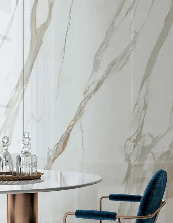 Керамогранит Mirage Cosmopolitan Calacatta Gold 120 х 278 см (9 мм) глянцевый (CP 02 LUC 120x278) фото 4 Aquada.com.ua