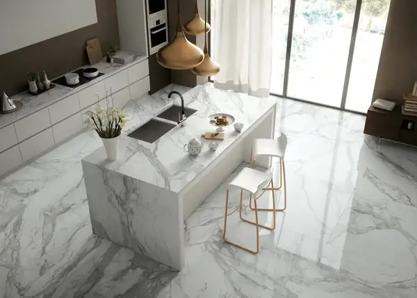 Керамическая плитка Mirage Jewels, Statuario Lunensis 120x240 LUC, глянцевая (JW 12 LUC 120x240) фото 2 Aquada.com.ua