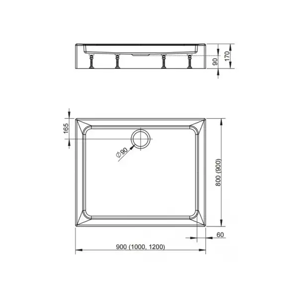 Душевой поддон Radaway Laros D 1200х800 мм (SLD81217-01) фото 3 Aquada.com.ua
