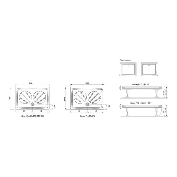 Ravak Gigant Pro Flat Душовий піддон, білий (XA03G401010)