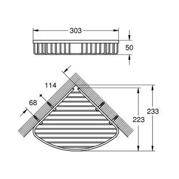 Полиця у ванну кутова Grohe Bau Cosmopolitan Neutral (40663001)