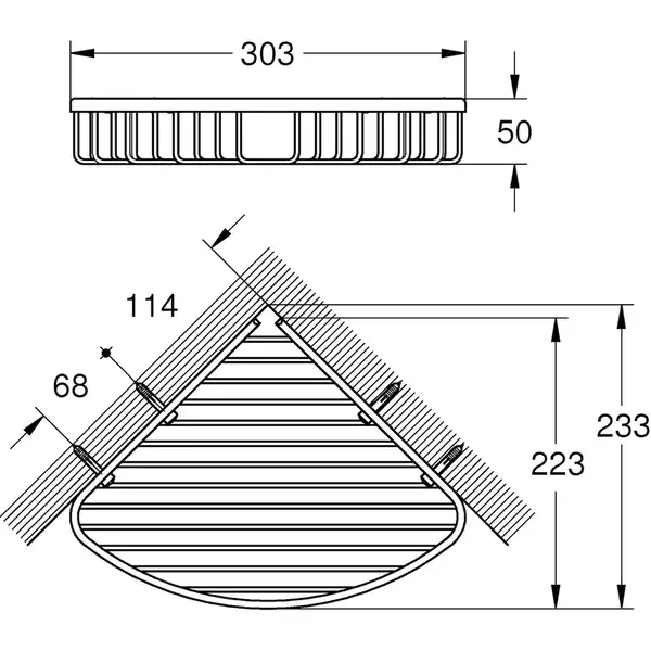 Полиця у ванну кутова Grohe Bau Cosmopolitan Neutral (40663001)