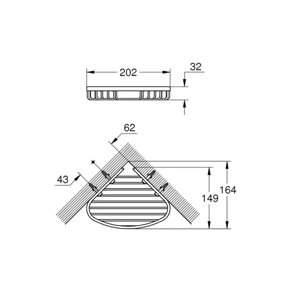 Полиця для ванної кімнати Grohe Bau Cosmopolitan Neutral (40664001)