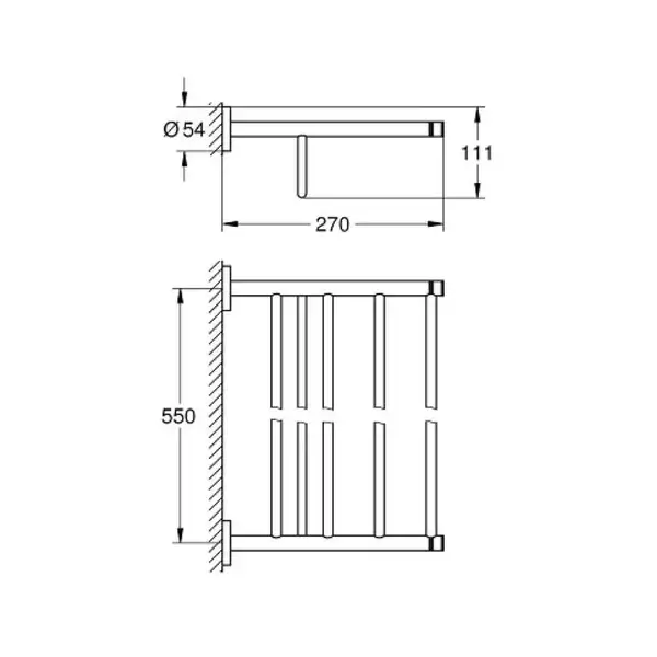 Полиця для рушників у ванну Grohe Essentials New (40800001)