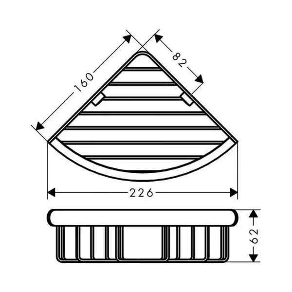 Кошик кутова, Hansgrohe Logis Universal, хром (41710000)