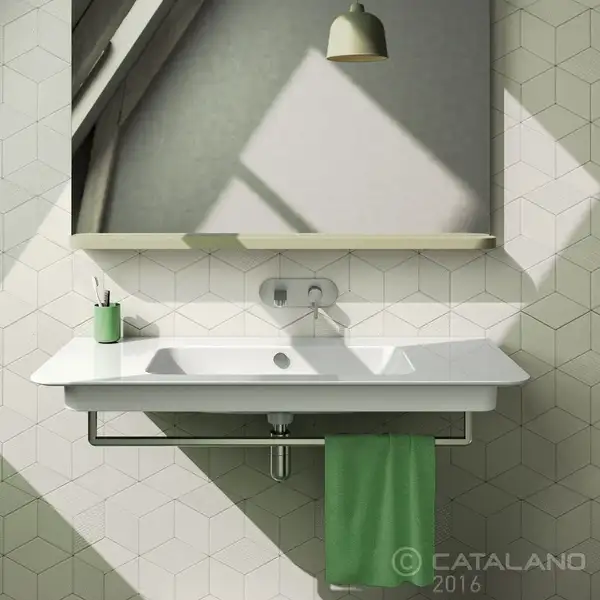 Раковина подвесная Catalano Green Up 100 х 52 см (1100GRUP00) фото 2 Aquada.com.ua