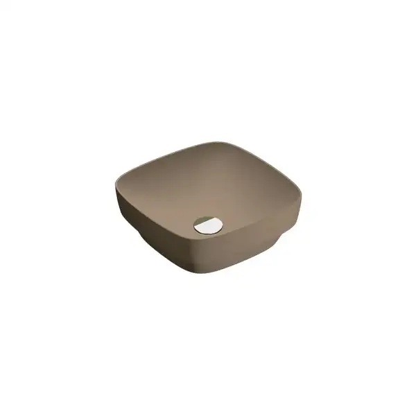 Раковина полувстраиваемая Catalano Green Lux / Colori 40 х 40 см, коричневый матовый (140AGRLXMS) фото 1 Aquada.com.ua