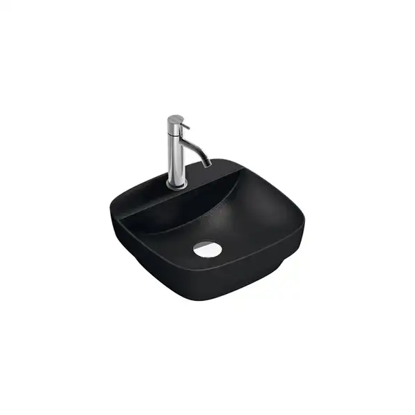 Раковина полувстраиваемая Catalano Сolori Satin black 42 х 42 см (142GRLXNNS) фото 1 Aquada.com.ua