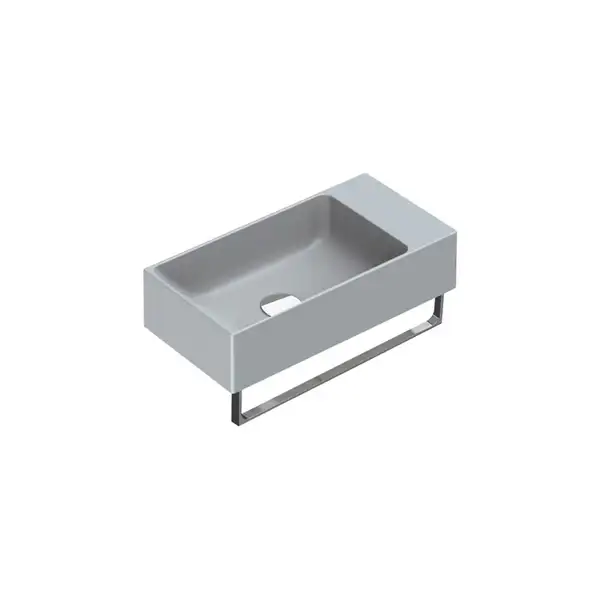 Маленькая (мини) раковина Catalano New Zero 50 х 25 см, satin cement/серый матовый (15025VECS) фото 1 Aquada.com.ua