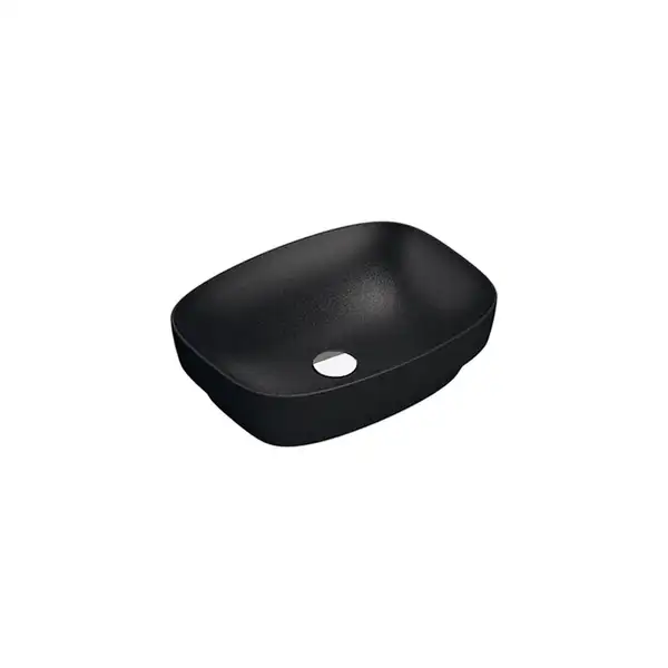 Раковина полувстраиваемая Catalano Green Lux / Colori 50 х 38 см, чёрный матовый (150AGRLXNS) фото 1 Aquada.com.ua