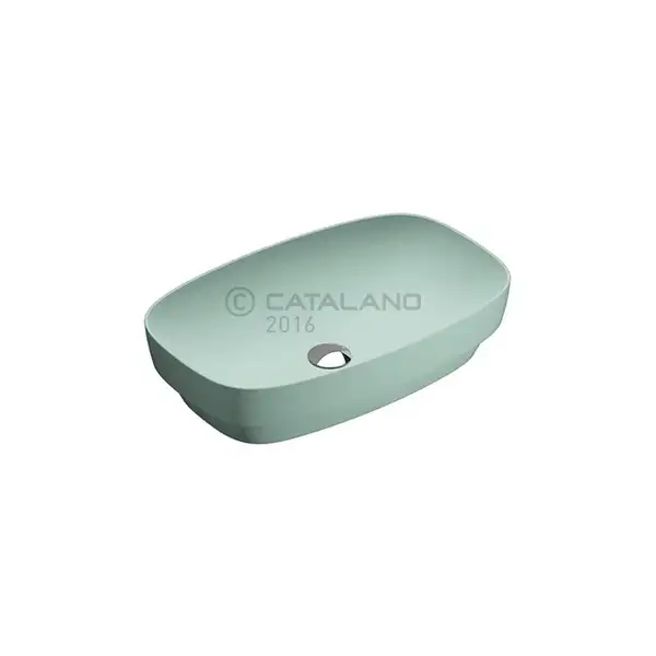 Раковина накладная на столешницу Catalano Green Lux / Colori 60 х 38 см, зелёный матовый (160AGRLXVS) фото 1 Aquada.com.ua