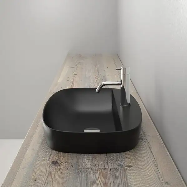 Раковина полувстраиваемая Catalano Сolori Satin black 60 х 40 см (160GRLXNNS) фото 2 Aquada.com.ua