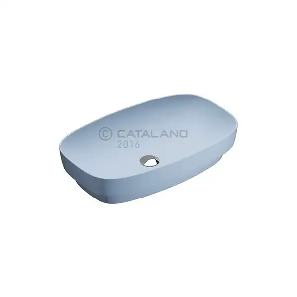 Раковина накладная на столешницу Catalano Green Lux / Colori 65 х 40 см, голубой матовый (165AGRLXAS) фото 1 Aquada.com.ua