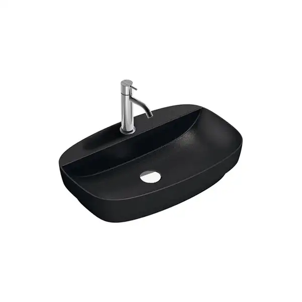 Раковина полувстраиваемая Catalano Сolori Satin black 60 х 42 см (165GRLXNNS) фото 1 Aquada.com.ua
