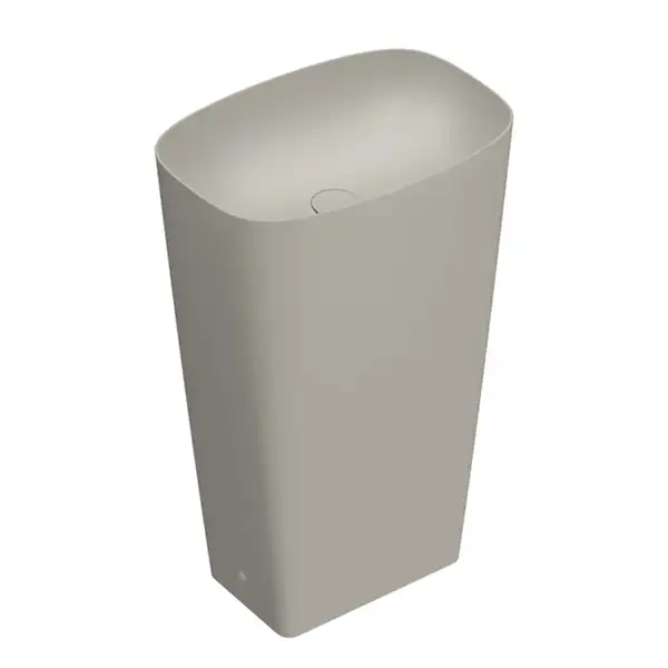 Раковина отдельностоящая 55 х 38 х h85 см Catalano Green Lux (слив в стену), cement satin (1FRPGRLXCS) фото 1 Aquada.com.ua