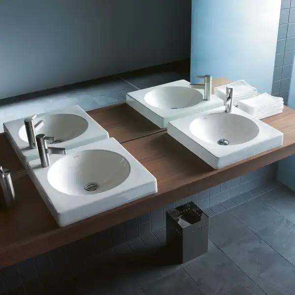 Раковина на столешницу Duravit Architec 420x420, отверстие для смесителя слева (0320420009) фото 2 Aquada.com.ua