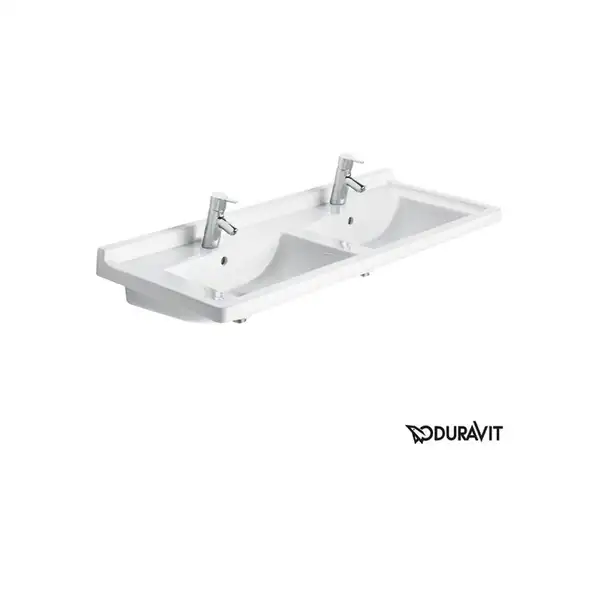 Раковина двойная Duravit Starck 3 1300 х 490 мм (0332130000) фото 1 Aquada.com.ua