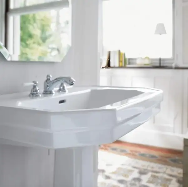 Подвесной умывальник Duravit 1930, 1 отверстие под смеситель (0438700000) фото 3 Aquada.com.ua