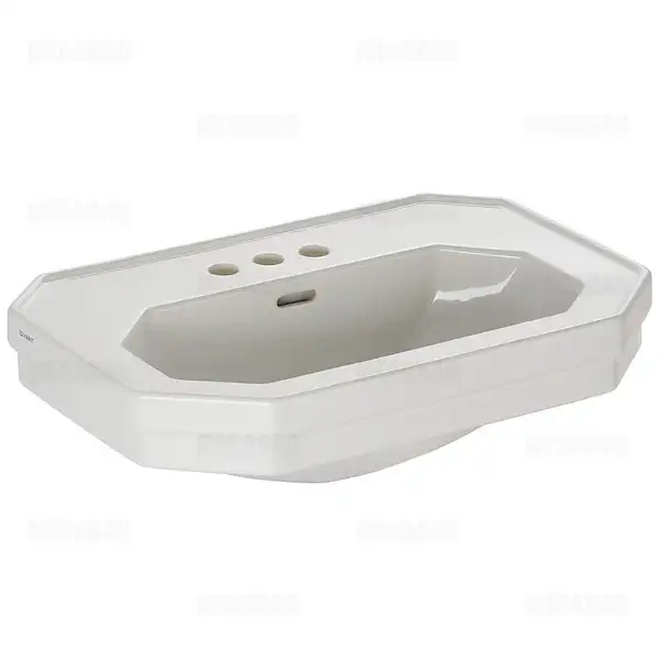 Подвесной умывальник Duravit 1930, 3 отверстие под смеситель (0438700030) фото 1 Aquada.com.ua