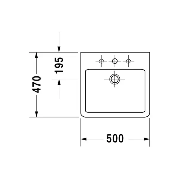Раковина Duravit Vero 50х47 см (0454500027) фото 4 Aquada.com.ua