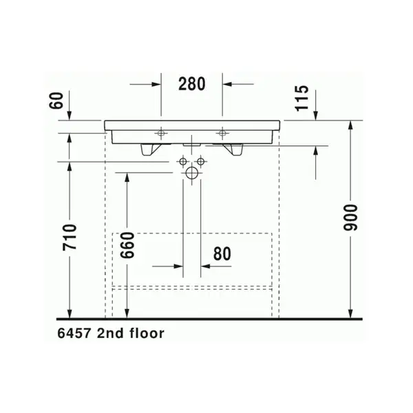 Раковина накладная на столешницу Duravit 2nd floor 80х50 см (0491800000) фото 4 Aquada.com.ua