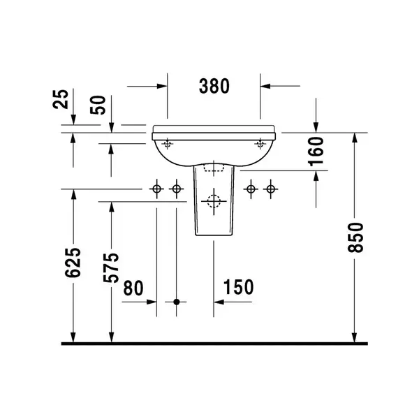 Раковина Duravit Starck 3 50х26 см (отв. для смесителя слева) (0751500009) фото 2 Aquada.com.ua