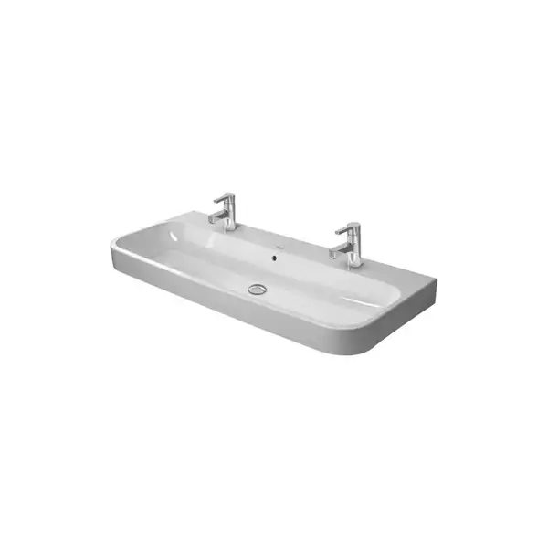 Раковина Duravit Happy D.2 120х50,5 см (с 2 отв. под смеситель, шлифованная) (2318120026) фото 1 Aquada.com.ua