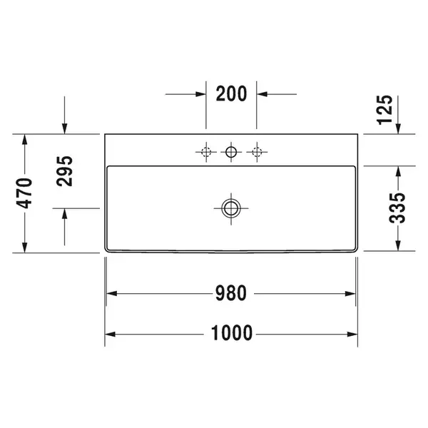 Раковина накладная на столешницу Duravit DuraSquare 100 х 47 см (2353100041) фото 2 Aquada.com.ua