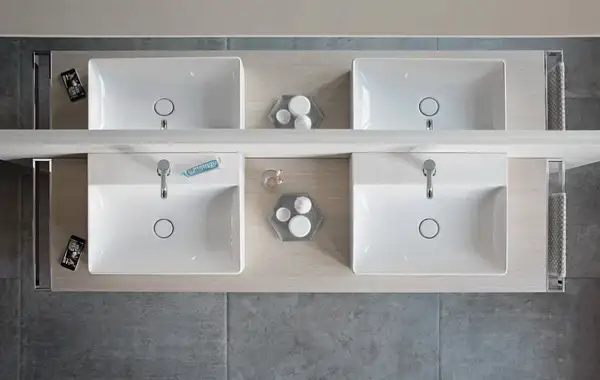 Раковина накладная на столешницу Duravit DuraSquare 60 х 37 см, шлифованная (2354600041) фото 2 Aquada.com.ua