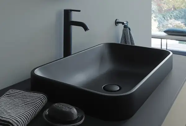 Раковина накладная на столешницу Duravit Happy D.2 Plus 60 х 40 см, антрацит (2359601300) фото 2 Aquada.com.ua