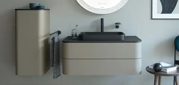 Раковина накладная на столешницу Duravit Happy D.2 Plus 60 х 40 см, антрацит (2359601300) фото 3 Aquada.com.ua