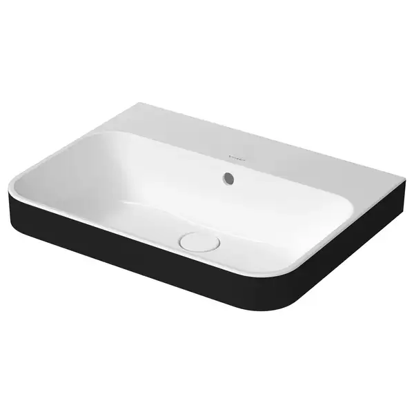 Раковина накладная на столешницу Duravit Happy D.2 Plus 60 х 46 см, белый/антрацит матовый (2360606160) фото 1 Aquada.com.ua