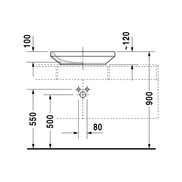 Раковина накладная на столешницу Duravit DuraStyle 60 х 38 см (349600000) фото 3 Aquada.com.ua