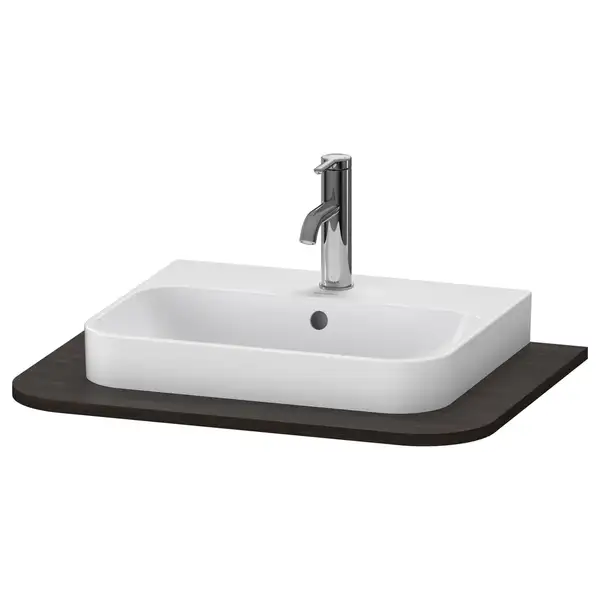 Консоль с 1 одним вырезом Duravit Happy D.2 Plus 65 х 48 см, орех брашированный (HP031B06969) фото 1 Aquada.com.ua