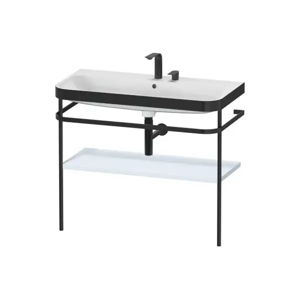 Раковина c-bonded с напольной металлической консолью Duravit Happy D.2 Plus 97,5 х 49 см (HP4738E9797) фото 1 Aquada.com.ua