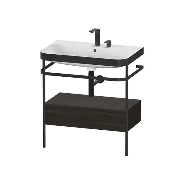 Раковина c-bonded с напольной металлической консолью Duravit Happy D.2 Plus 77,5 х 49 см (HP4742E6969) фото 1 Aquada.com.ua