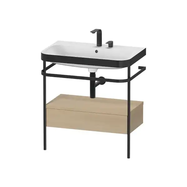 Раковина c-bonded с напольной металлической консолью Duravit Happy D.2 Plus 77,5 х 49 см (HP4742E7171) фото 1 Aquada.com.ua