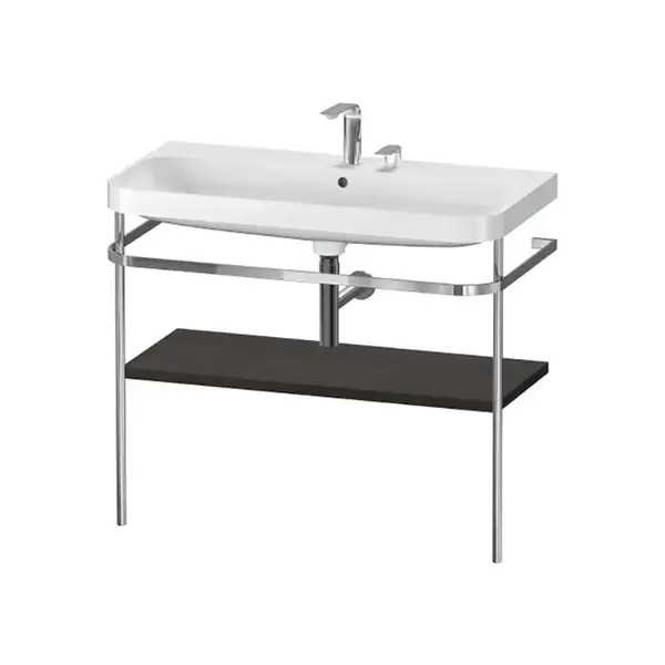 Раковина c-bonded с напольной металлической консолью Duravit Happy D.2 Plus 97,5 х 49 см (HP4838E6969) фото 1 Aquada.com.ua
