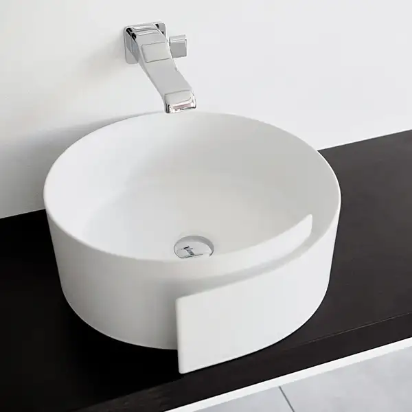 Раковина накладная на столешницу Flaminia Roll Ø44 х h17 см (RL44L) фото 1 Aquada.com.ua