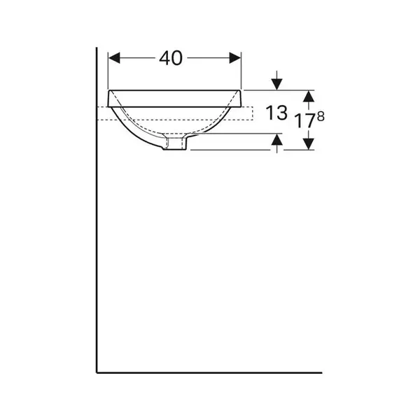 Geberit VariForm Раковина встраиваемая 55x40 см, белая (500.739.01.2)