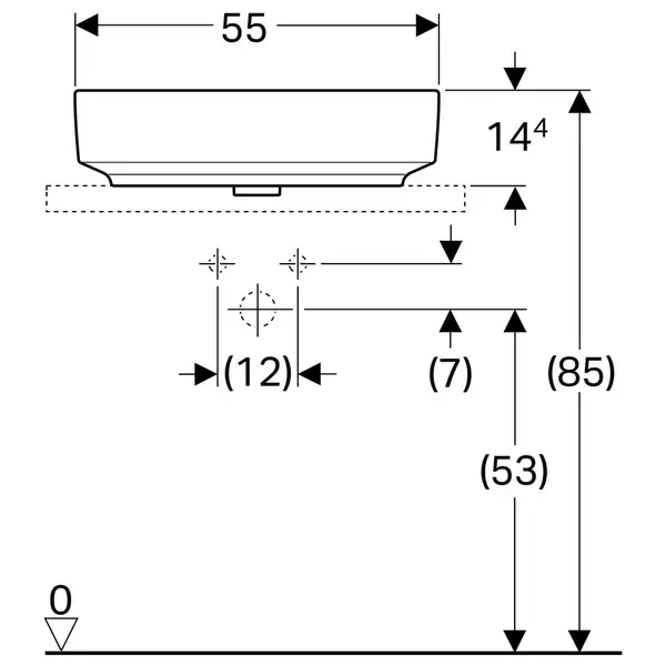 Geberit VariForm Умивальник накладний, овальний, білий (500.771.01.2)