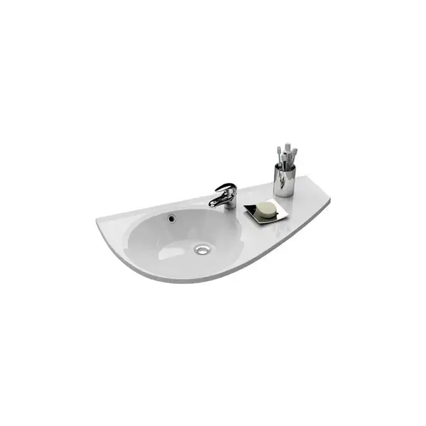 Раковина угловая Ravak Avocado 850х450х124 мм (левый вариант) (XJ1L1100000) фото 1 Aquada.com.ua