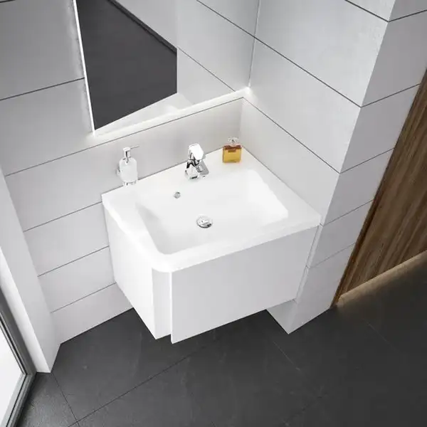 Умывальник Ravak 10 ° 550 L угловой из литого мрамора (XJIP1155000) фото 3 Aquada.com.ua