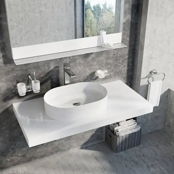 Раковина накладная на столешницу Ravak Ceramic Slim O 55 х 37 см (XJX01155001) фото 3 Aquada.com.ua